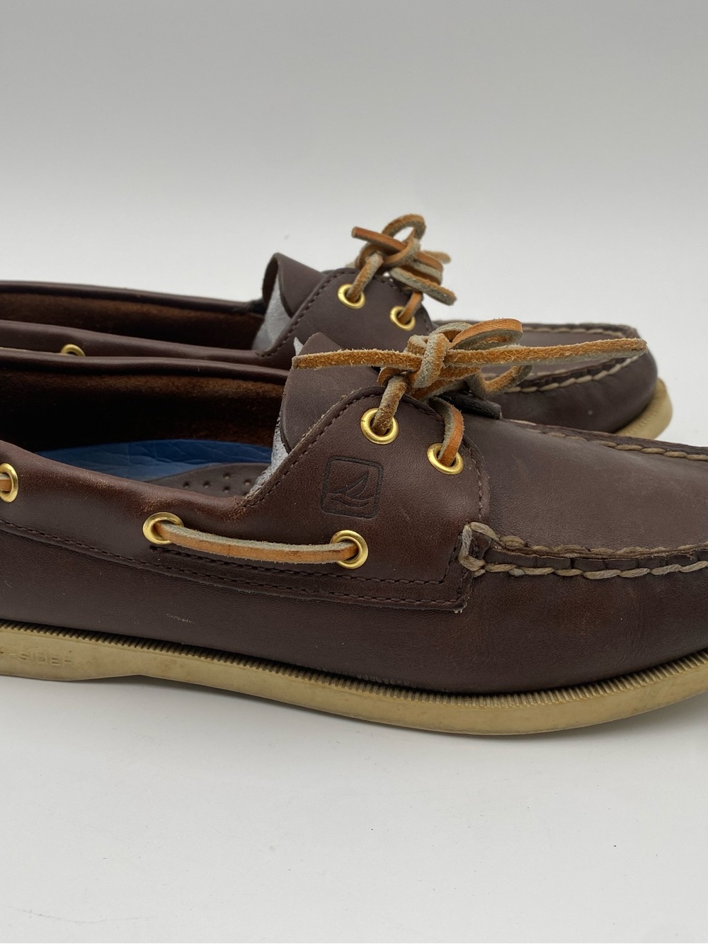Sperry Dark Brown Leather Moccasin Boat Shoes